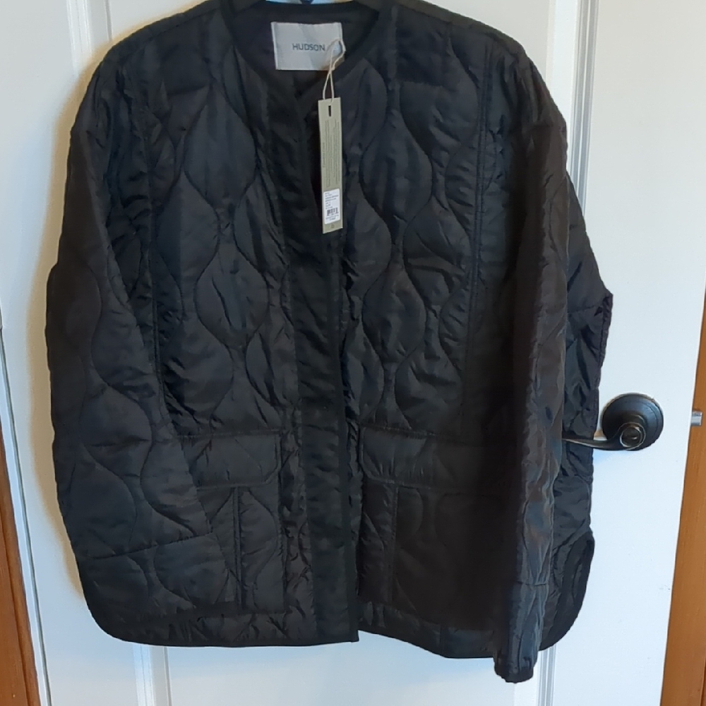 Hudson Jeans Black Quilted Puffer Jacket